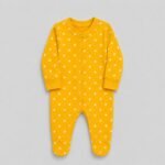 Yellow Star Pattern Rompers