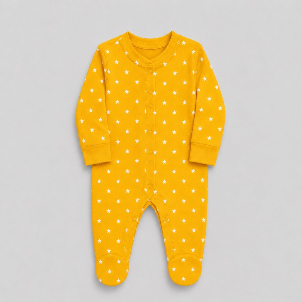 60 Yellow Star Pattern Rompers - Image 1
