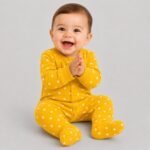 Yellow Star Pattern Rompers - Image 2