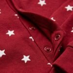 Dark Red Star Pattern Rompers - Image 3